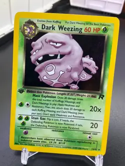 1st Edition WOTC - Dark Weezing 14/82 - Team Rocket Pokemon Card Holo Rare - Image 1