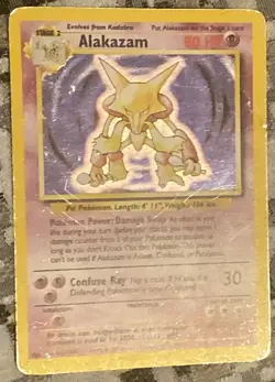 Pokemon Alakazam Holo Rare TCG Card 1/102 Base Set - Image 1
