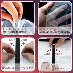 Trading Card Binder 9 Pocket, 900 Pockets Card Holder with 50 Removable Sleev... - Image 2