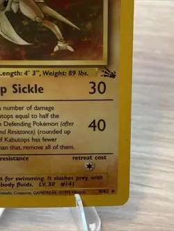 Pokemon TCG Kabutops Holo Rare Card 9/62 Fossil Unlimited NM - Image 5