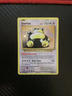 Pokemon Snorlax XY179 Holo Promo XY Black Star Promos TCG Card LP 2016 Retro - Image 1