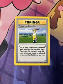 Pokemon Breeder - 76/102 - Pokemon Base Set Shadowless Rare Card NM - Image 1
