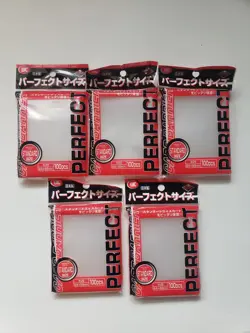 KMC Card Sleeves Perfect Size 5 PackNew Sealed 100 = to 500 sleeves. - Image 1