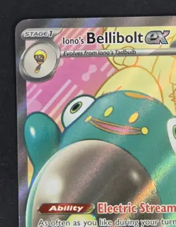 Iono's Bellibolt ex 194 Full Art Scarlet & Violet Promo Pokemon Card NM - Image 2