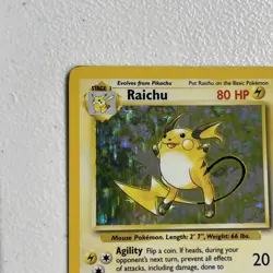 Pokemon TCG Raichu Holo Unlimited Rare Card 14/102 Base Set WOTC LP Condition - Image 3