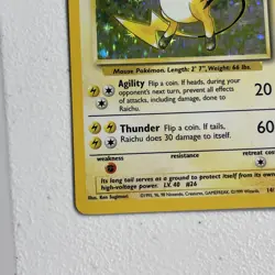 Pokemon TCG Raichu Holo Unlimited Rare Card 14/102 Base Set WOTC LP Condition - Image 4