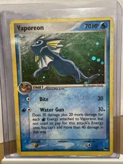 Vaporeon 6/17 POP Series 3 Promo Pokemon Card Holo Foil Rare A 2006 - Image 1