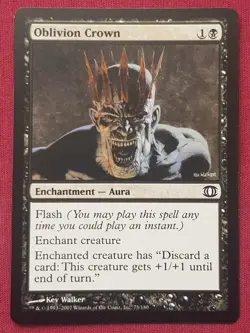 Magic The Gathering FUTURE SIGHT OBLIVION CROWN black card MTG - Image 1