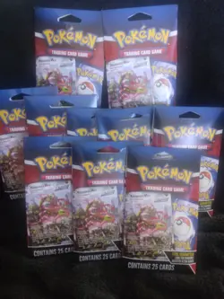 Lot of 10 Pokemon TCG 25 Card Packs Pack with 1 Foil Card Guaranteed Sealed - Image 1