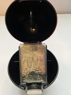 1999 Pokemon Burger King 23K Gold-Plated Charizard Card #06 w/Poke Ball (No Box) - Image 2