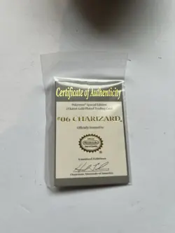 1999 Pokemon Burger King 23K Gold-Plated Charizard Card #06 w/Poke Ball (No Box) - Image 3