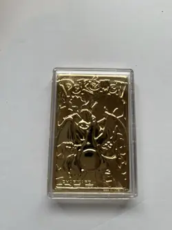 1999 Pokemon Burger King 23K Gold-Plated Charizard Card #06 w/Poke Ball (No Box) - Image 4