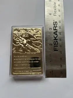 1999 Pokemon Burger King 23K Gold-Plated Charizard Card #06 w/Poke Ball (No Box) - Image 5