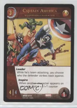 2015 VS System 2 Player Card Game The Marvel Battles Captain America #MNB-015 - Image 1