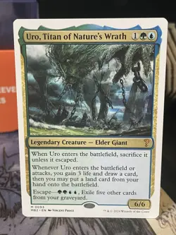 Uro Titan of Nature's Wrath White Border Mystery Booster 2 MTG Magic Card - Image 1