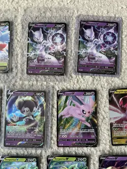 Pokemon TCG Full Art Holo V Star Cards NM Lot of 24 - Lugia, Mewtwo, Dragonite - Image 3