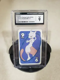 CGC 9 Mewtwo Blue Pokemon Trading Cards Pocket UNO - Image 2