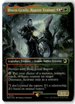 MTG - Owen Grady, Raptor Trainer (Borderless) 16 Foil LP Universes Beyond: Juras - Image 1