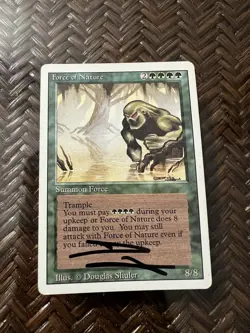 Mtg. Force of Nature. Signed. Played - Image 1