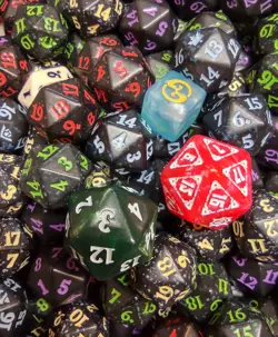 Life Counter ~ SPINDOWN LOT of 25 ~ Oversized D20 PLANAR DIE Bulk Mix Clearance - Image 1