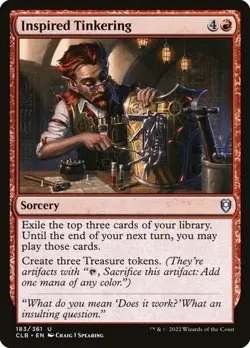 NM Inspired Tinkering, MTG, Baldur's Gate, Magic the Gathering, 183 - Image 1