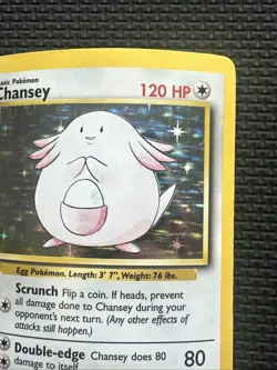 Chansey - 3/102 - Holo Rare - HP/ damaged - Unlimited Edition Pokemon Base Set - Image 3