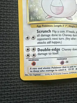 Chansey - 3/102 - Holo Rare - HP/ damaged - Unlimited Edition Pokemon Base Set - Image 5