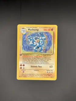 Pokemon TCG - Machamp 8/102 Holo Rare Base Set 1st Edition - WOTC Vintage HP - Image 3