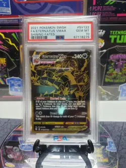 2021 Pokemon SWSH Eternatus VMax Full Art #SV122 PSA10 Shining Fates - Image 1
