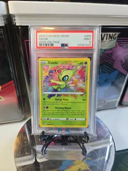 2020 Pokemon Celebi SWSH Vivid Voltage #009 PSA 9 - Image 1