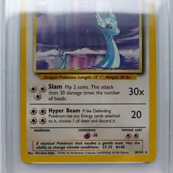 Pokemon 1x Dragonair - Unlimited - Base Set - 18 - PSA 8 - Image 3
