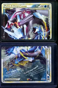 Palkia & Dialga Legend 101 & 102 Triumphant Holo Pokemon Top & Bottom NM! - Image 1