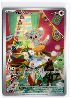 2024 TCG Pokemon #182 Minccino 182/162 Illustration Rare Temporal Forces - Image 1