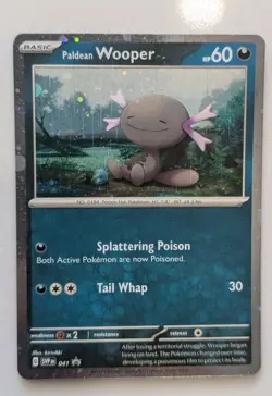 Wooper SVP 041 Black Star Promo Cosmos Holo Paldean Pokemon Scarlet & Violet - Image 1