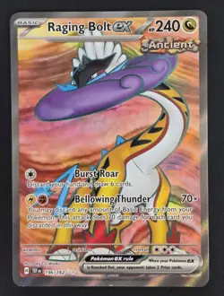 Raging Bolt ex 196/162 SV05: Temporal Forces Pokemon Full Art Holo NM US Seller - Image 1