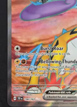 Raging Bolt ex 196/162 SV05: Temporal Forces Pokemon Full Art Holo NM US Seller - Image 5