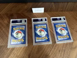 1999 Pokemon Base Set Caterpie 45/102, Kakuna 33/102, Beedrill17/102 PSA 9 - Image 2