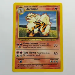 Pokemon TCG Arcanine Base Set #23/102 WotC Vintage 1999 - Image 1