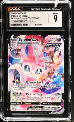 SYLVEON VMAX Brilliant Stars Holo Rare #TG15 CGC 9 Pokemon [Nostalgium] - Image 1