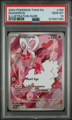 2024 Pokemon Enamorus #180 Illustration Rare Twilight Masquerade PSA 10 GEM MINT - Image 1