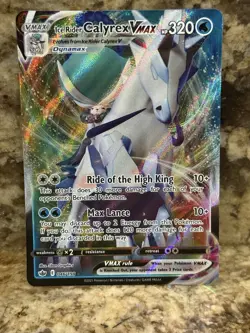 Holo Ice Rider Calyrex VMAX 046/198 Ultra Rare Chilling Reign Pokemon TCG - Image 1
