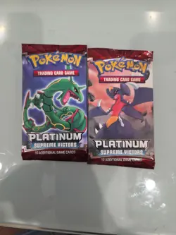 2x Pokemon Platinum Supreme Victors Booster Pack New Factory Sealed Rayquaza Art - Image 1