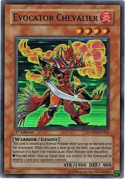 Yugioh! LP Evocator Chevalier - SDWS-EN002 - Super Rare - 1st Edition Lightly Pl - Image 1