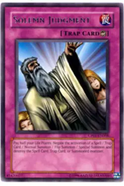 Yugioh! HP Solemn Judgment - CP01-EN008 - Rare - Unlimited Edition Heavily Playe - Image 1