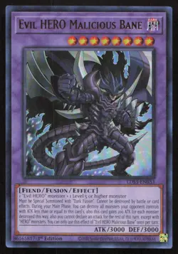 Yu-Gi-Oh TCG #LDS3-EN033 Evil HERO Malicious Bane Ultra Rare - Image 1