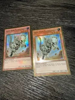 Yugioh x2 Fossil Dyna Pachycephalo MGED-EN008 Gold Rare 1st Ed NM - Image 1