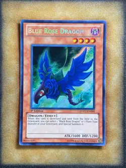 Yugioh Blue Rose Dragon EXVC-EN099 Secret Rare 1st Ed NM - Image 1