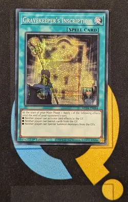 MP24-EN064 Gravekeeper's Inscription Prismatic Secret Rare 1st Edition YuGiOh - Image 1