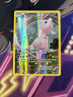 Mythical Mew XY110 FULL ART Black Star Promo HOLO Rare Pokemon Card VLP - Image 1