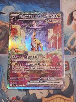 Pokemon TCG Temporal Forces Raging Bolt EX Special Illustration Card 208/162 - Image 1